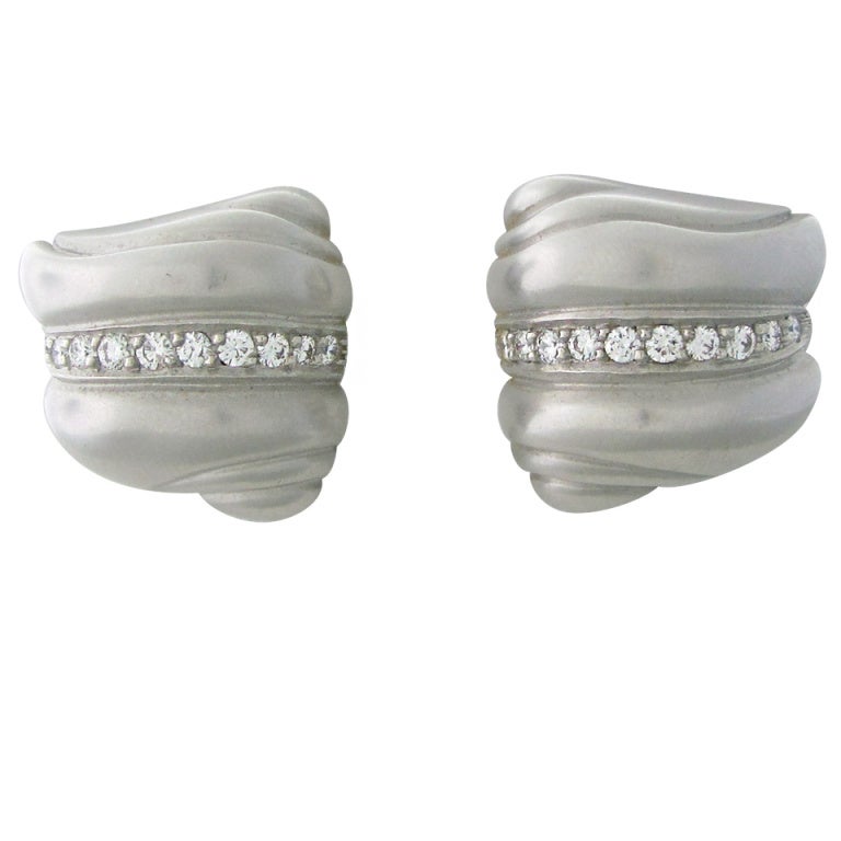 Kieselstein Cord Gold Diamond Earrings