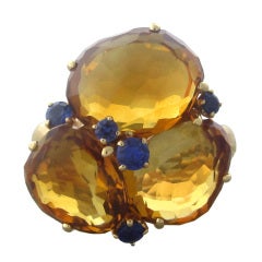Pomellato Bahia Gold Madeira Citrine Sapphire Ring