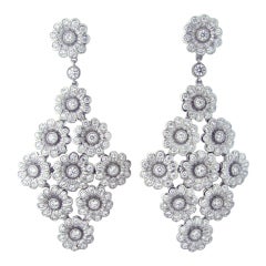 Tiffany & Co Platinum 3.05ctw Diamond Drop Earrings