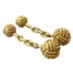 Classic Jean Schlumberger Gold Knot Cufflinks