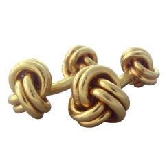 Classic Tiffany 
Co Gold Knot Cufflinks