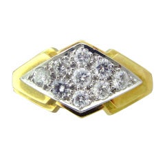 David Webb Gold Platinum Diamond Ring David Webb Gold Platinum Diamond Ring