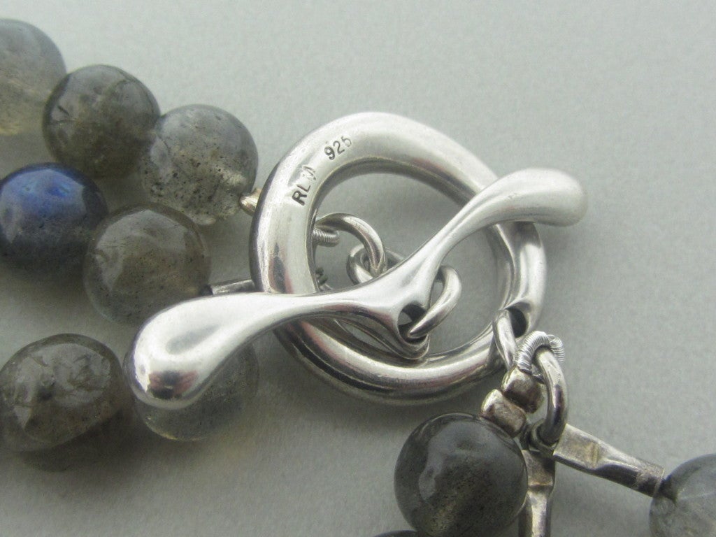 Metal: Sterling Silver Gemstones/Diamonds: Labradorite - 8mm - 9mm In Diameter. Measurements: Necklace - 18