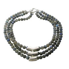 Robert Lee Morris Sterling Silver Labradorite Necklace