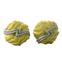 Henry Dunay Sabi Collection Gold Platinum Cufflinks