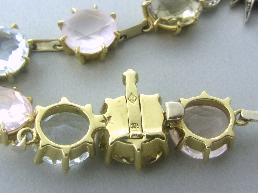 Women's H. Stern Moonlight Collection Gold Gemstone Diamond Necklace
