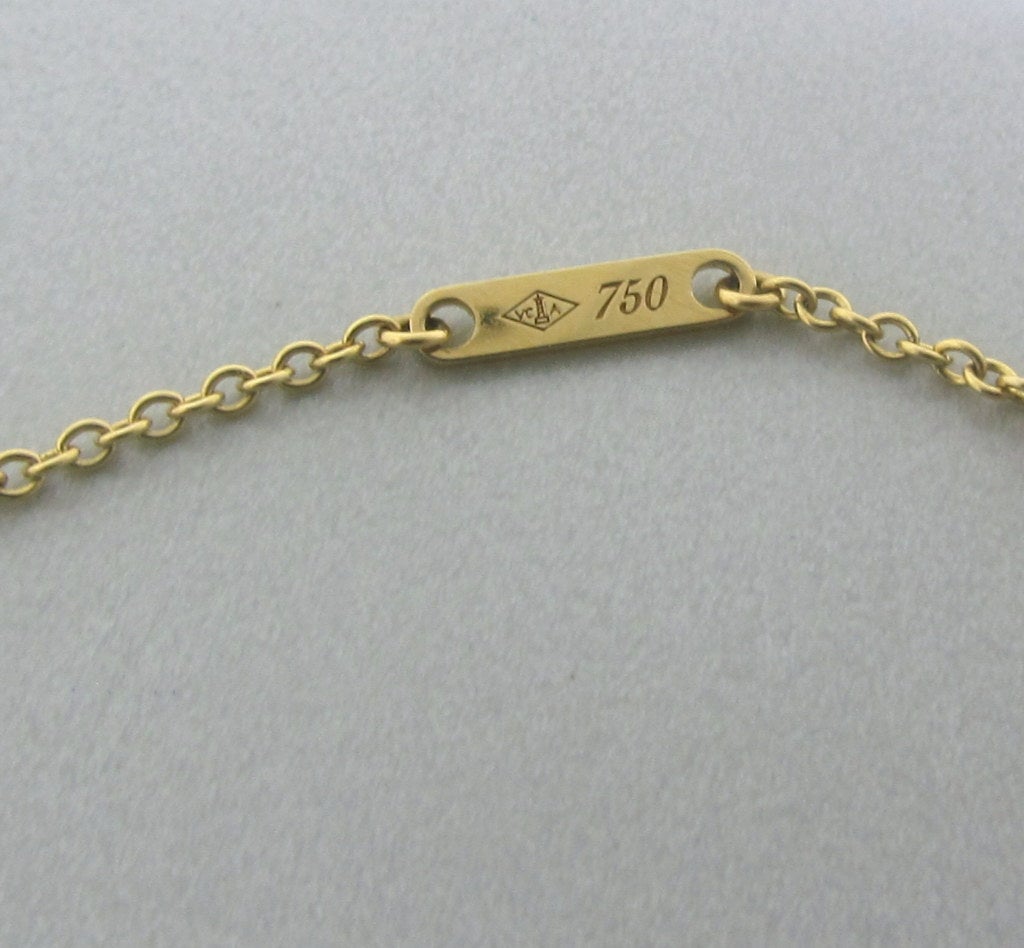 Van Cleef & Arpels Fleurette Gold Diamond  Flower Necklace 1