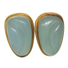 Burle Marx Gold Aquamarine Earrings