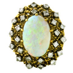 Le Triomphe Gold Diamond Opal Ring