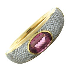 Faraone Mennella Gold Diamond Tourmaline Bracelet