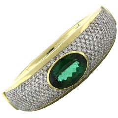 Faraone Mennella Gold Diamond Tourmaline Bracelet