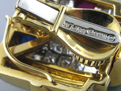 David Webb Gold Platinum Gemstone Diamond Earrings 2