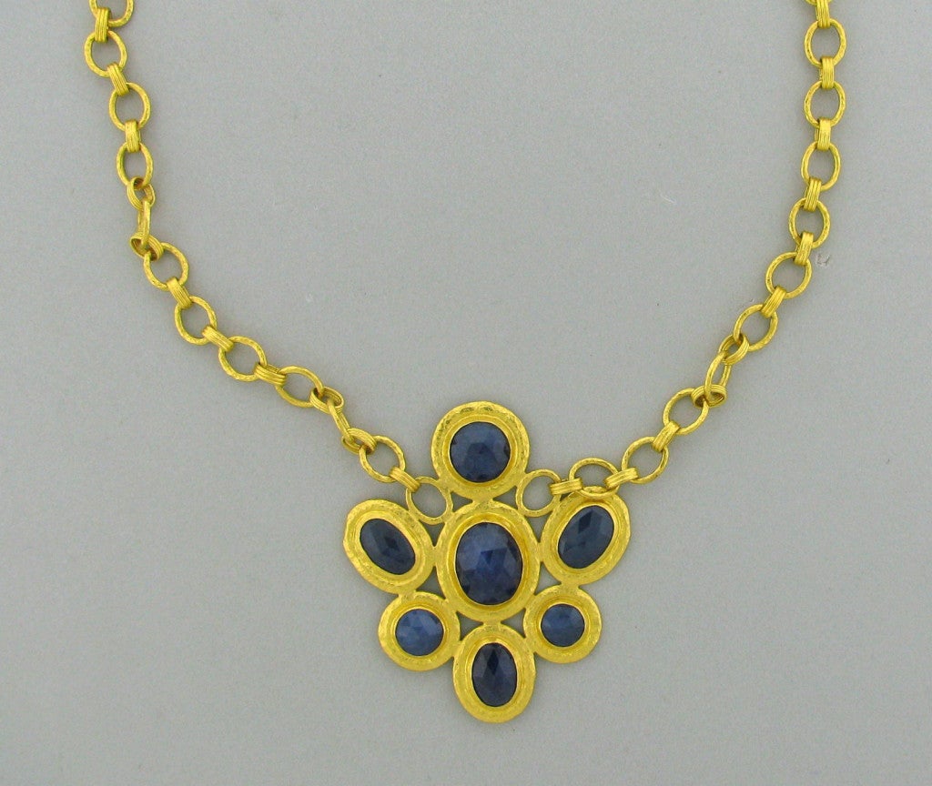 Women's Gurhan Gold Sapphire Pendant Necklace