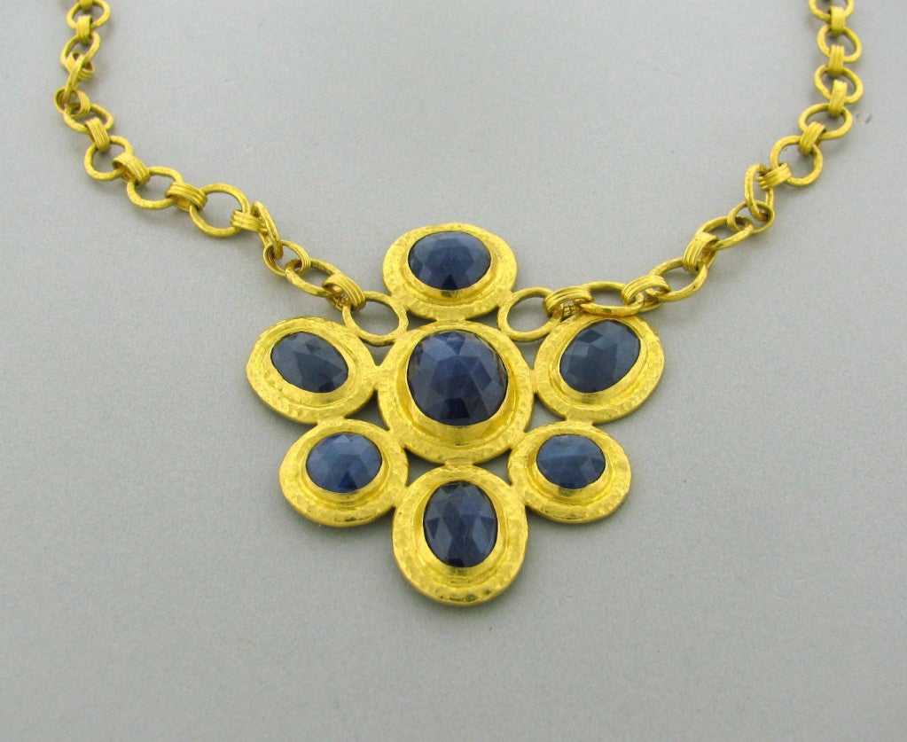 Gurhan Gold Sapphire Pendant Necklace 1