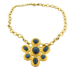 Gurhan Gold Sapphire Pendant Necklace