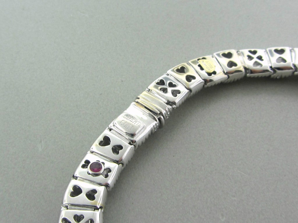 Women's Roberto Coin Gold Diamond Sapphire Necklace