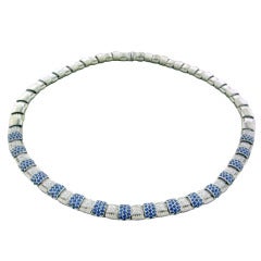 Roberto Coin Gold Diamond Sapphire Necklace 3