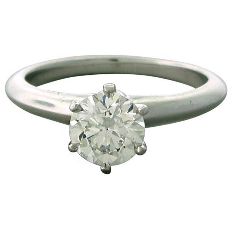 Tiffany & Co Platinum 1.02ct Diamond Engagement Ring