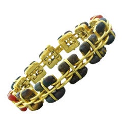 Tiffany & Co Gold Multi Gemstone Bracelet 5