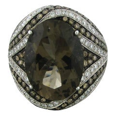Asprey Gold Diamond Topaz Ring 2