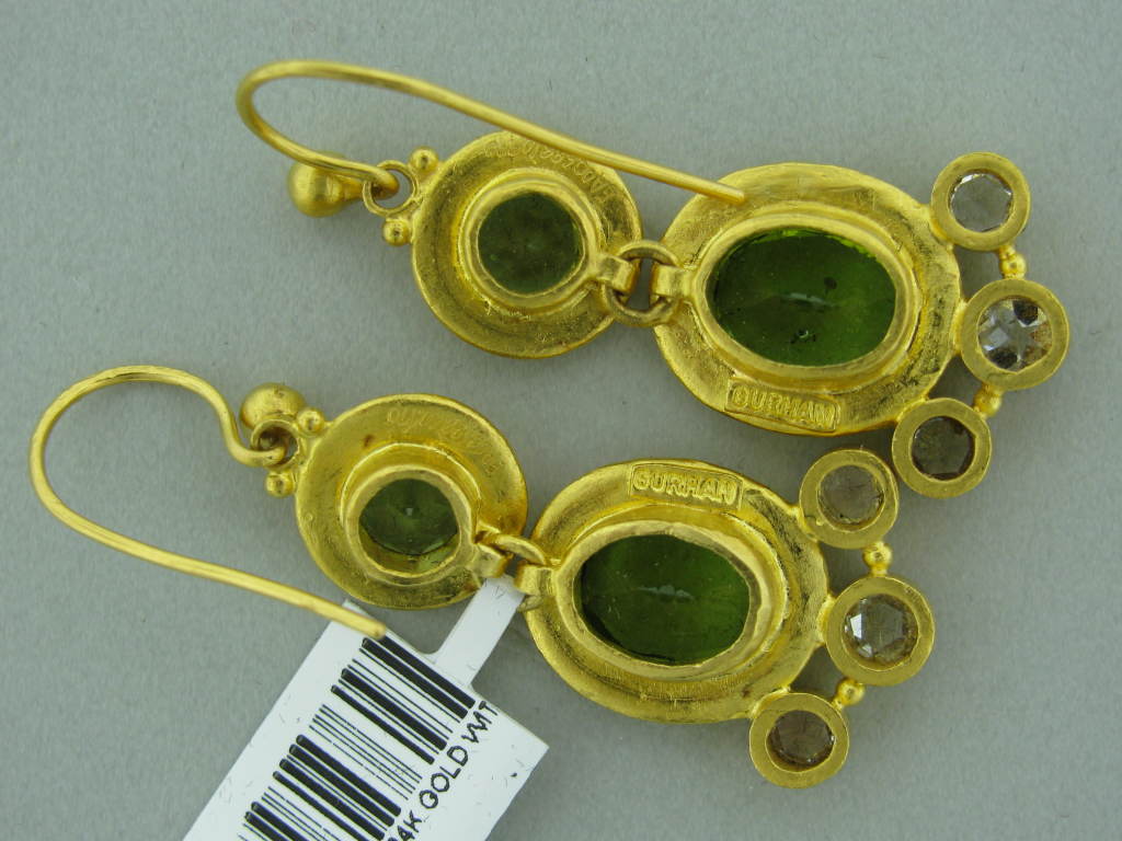 Women's GURHAN Gold Peridot Diamond Drop Earrings