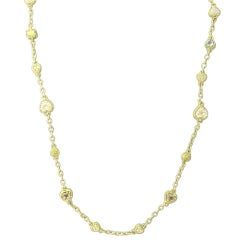 Judith Ripka Gold Diamond Crystal Necklace