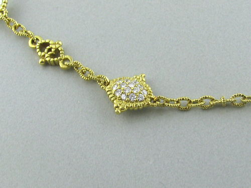 Judith Ripka Gold-Quarz-Diamant-Halskette im Zustand „Hervorragend“ in Lambertville, NJ