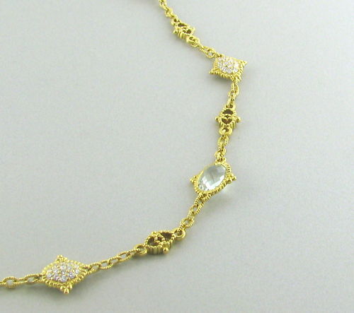 Judith Ripka Gold-Quarz-Diamant-Halskette Damen
