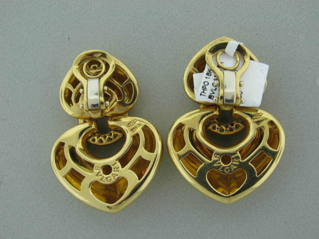 BULGARI Abbraccio Diamond Gold Earrings