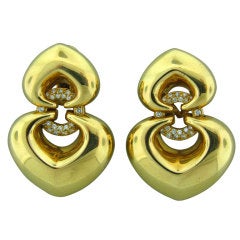 BULGARI Abbraccio Diamond Gold Earrings