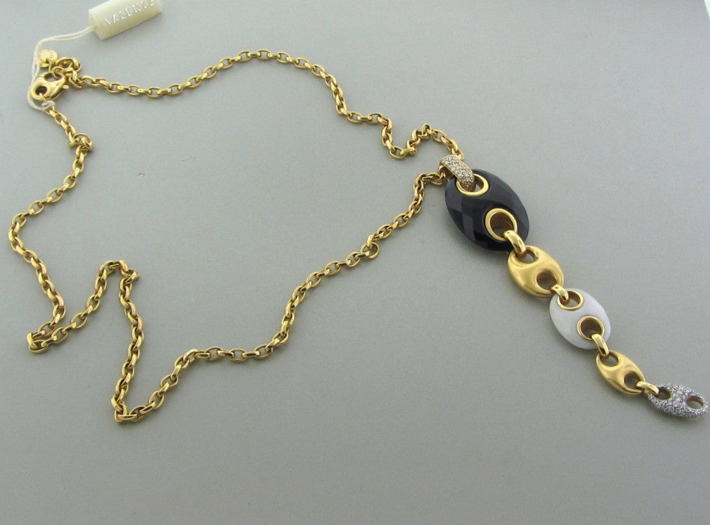 Valente Onyx Diamond Gold Necklace 2