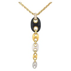Valente Onyx Diamond Gold Necklace