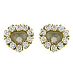Chopard Happy Diamonds Gold Earrings