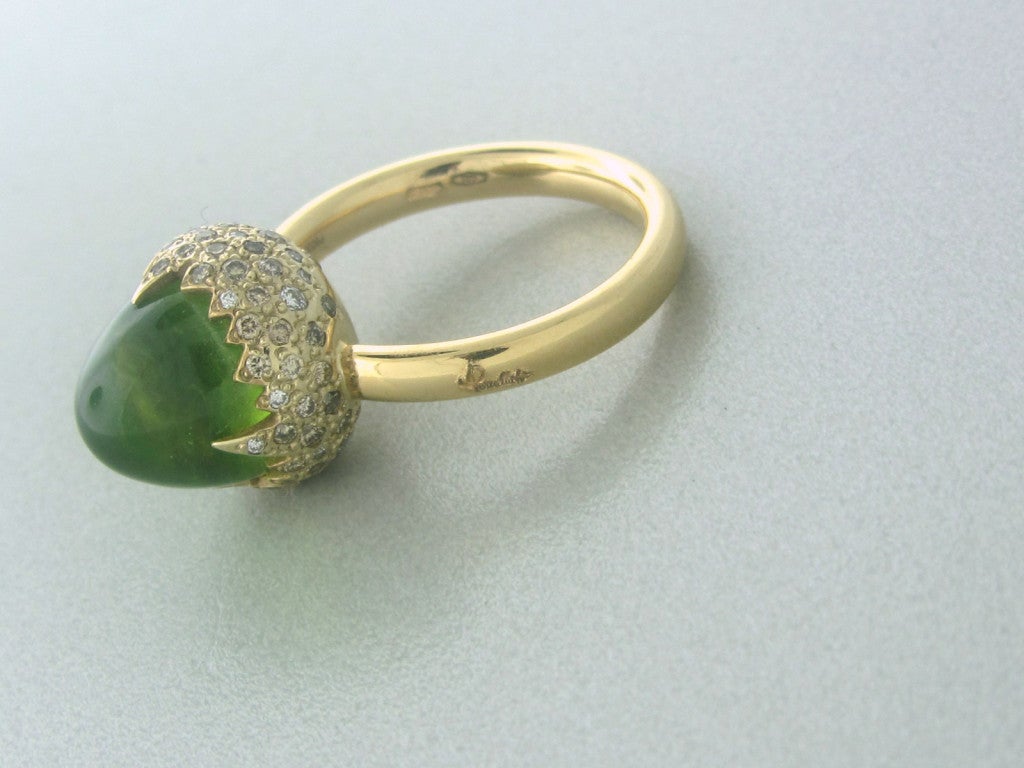 Women's Pomellato Gold Peridot Diamond Ring