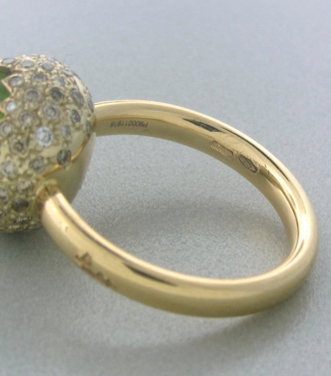 Pomellato Gold Peridot Diamond Ring 1