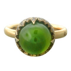 Pomellato Gold Peridot Diamond Ring 2