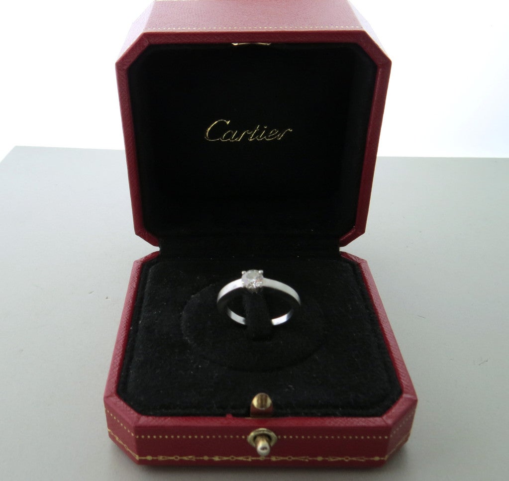 Cartier Platinum 0.59ct Diamond Ring 2