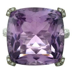 Asprey Amethyst Diamond Gold Ring 5