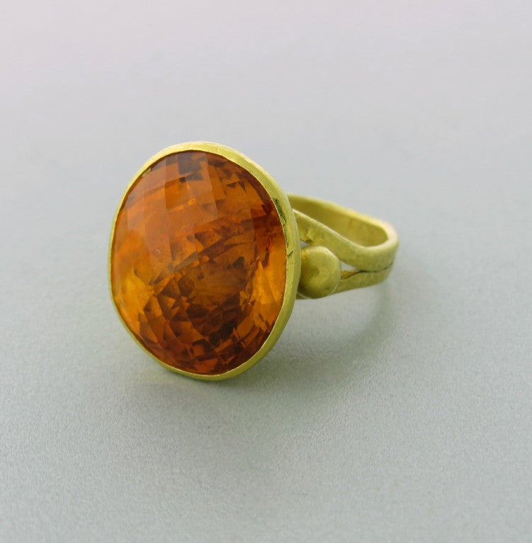 large citrine ring