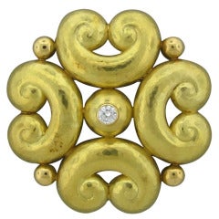 De Vroomen Gold Diamond Brooch Pin