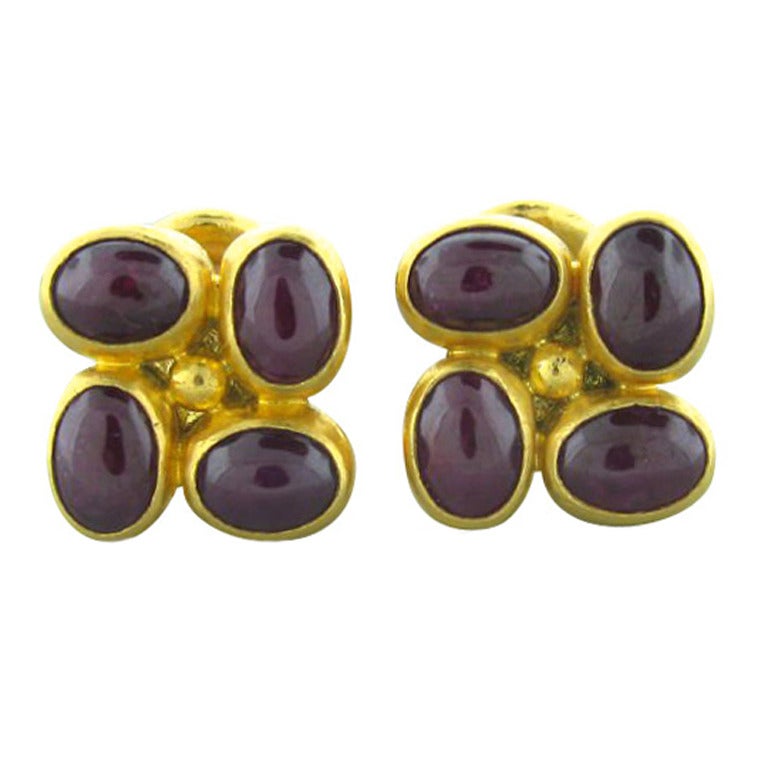 Gurhan Ruby Gold Cufflinks