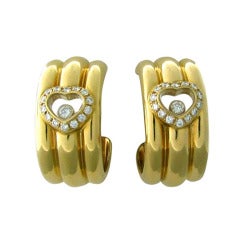 Chopard Happy Diamonds Diamond Gold Earrings