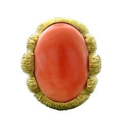 Vintage Gold Coral Ring