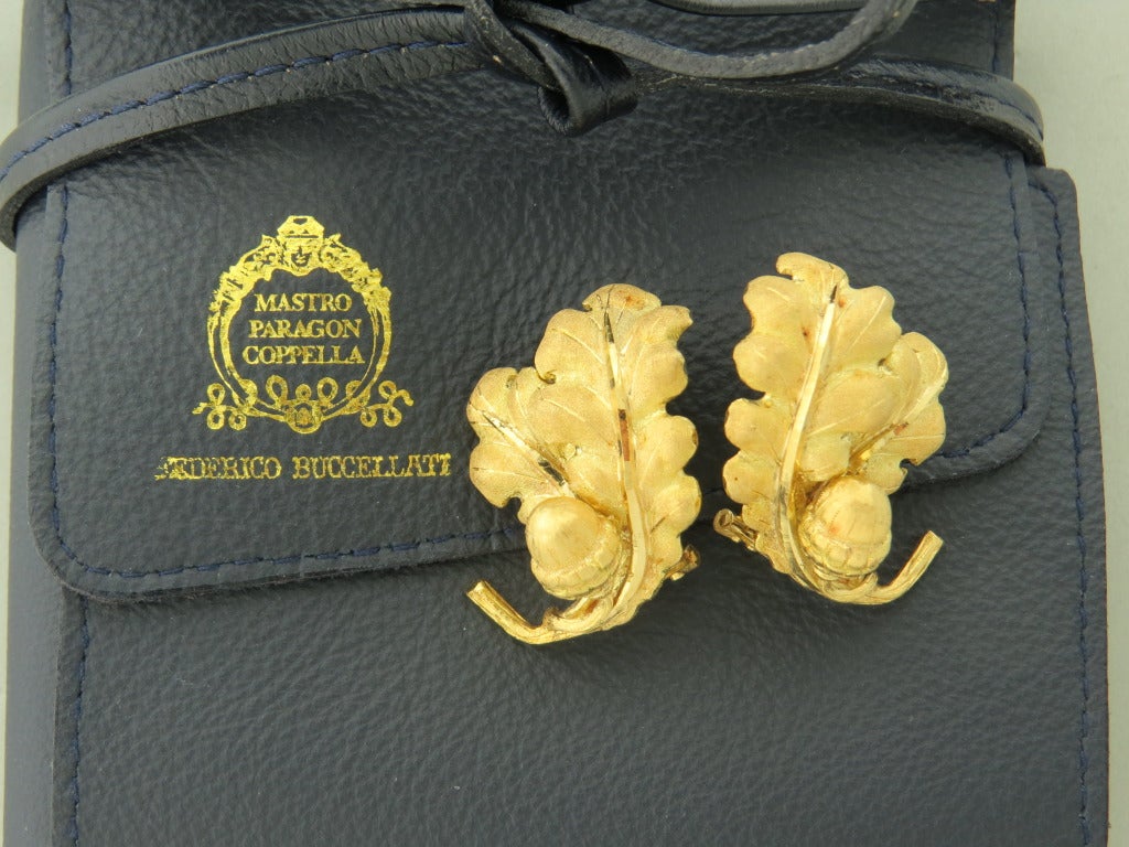 Women's Buccellati Gold Acorn Earrings