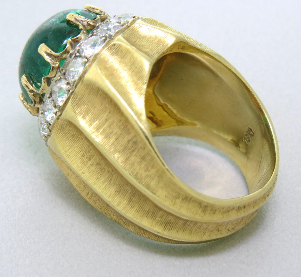 Women's Mario Buccellati Gold Diamond Emerald Ring