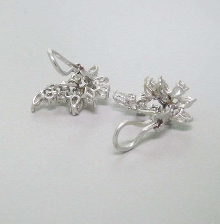 Women's 1950s Platinum Diamond Earrings