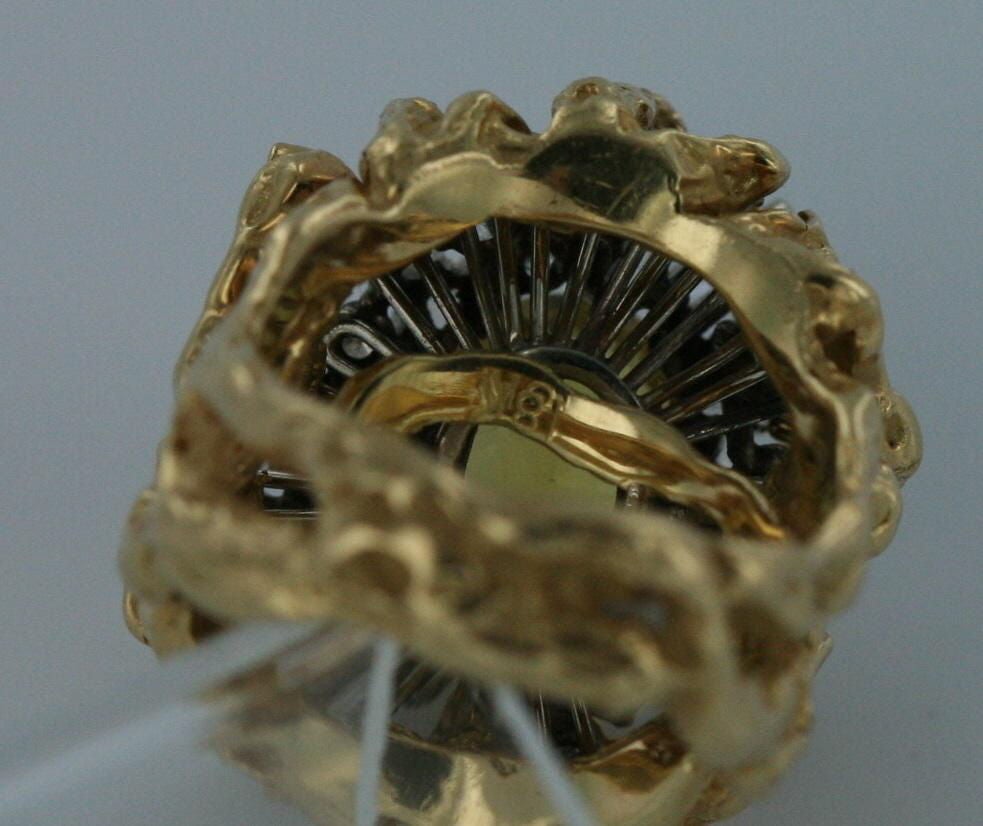 Arthur King ring in 18 karat gold with diamonds & yellow beryl 2