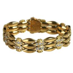 Georg Jensen 18kt gold and diamond bracelet  No. 350