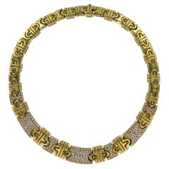 BULGARI "Parentesi" Gold and Diamond necklace