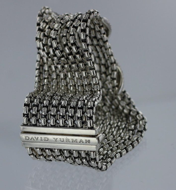 DAVID YURMAN Sterling Silver and Diamond Bracelet 1